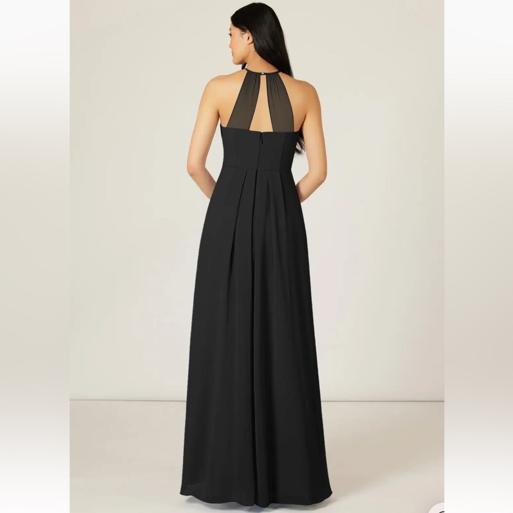Elegant Black Halter Maxi Dress - Picture 2 of 10
